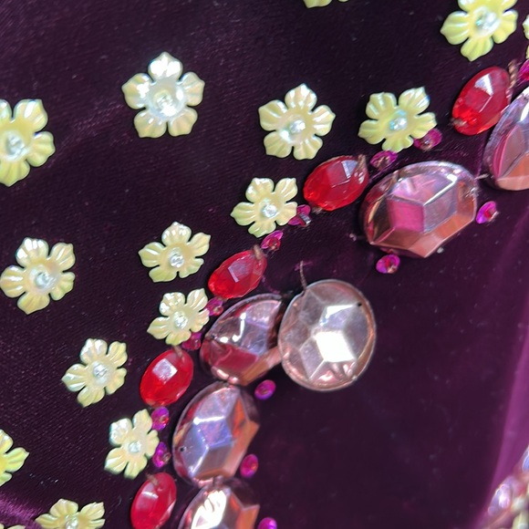 Vintage 60’s velvet sequin beaded sequin cape - Picture 15 of 16